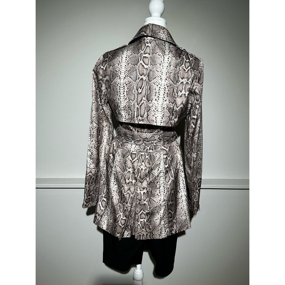 Via Spiga Python Print Trench Coat | Size Small - image 2
